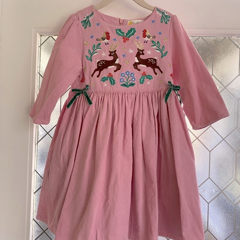 Mini Boden Pink Raglan Sleeve Sundress